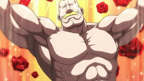 Your body sparkles when you strike a pose to show off your muscles! 