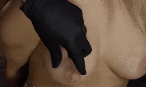 Pinch her nipples with nipple clamps