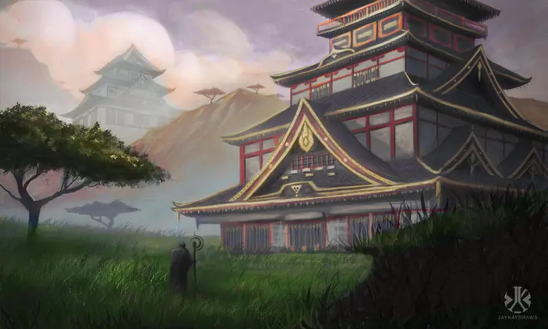After travelling east for quite some time, you arrive at the grand Samurai Castle. It stands before you, a beautiful, enthralling structure. You make your way to the entrance, preparing yourself for what foes could lie ahead.