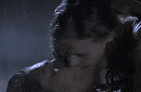 Kissing in the rain