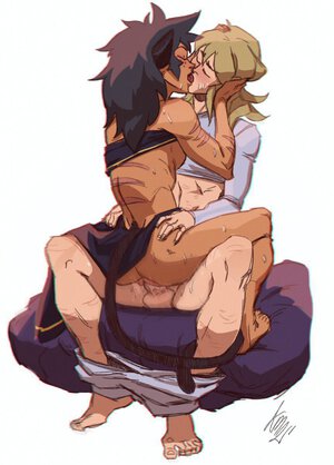 Take her in the lotus position!