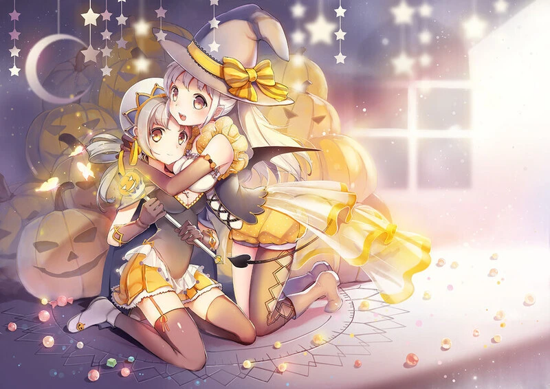 Her costume looks so cute that you cannot help but give her a warm, gentle hug.