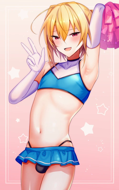 Crossdressing cheerleader!