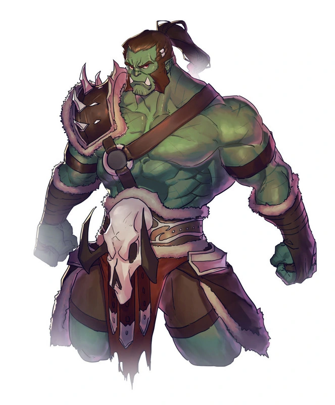 As the adventurer continues to walk through the woods, their path leads them by the camp of the Orc Chieftain