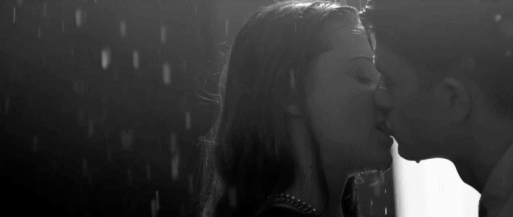 Kissing in the rain