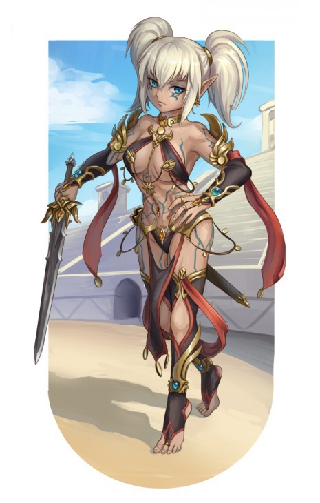 As the adventurer comes into an open chamber underground, they step right into an arena. The cheers and jeers of the crowd erupt almost at the same time as they set foot into it, as the lowlife now knows that the event is about to start.