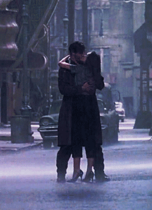 Kissing in the rain