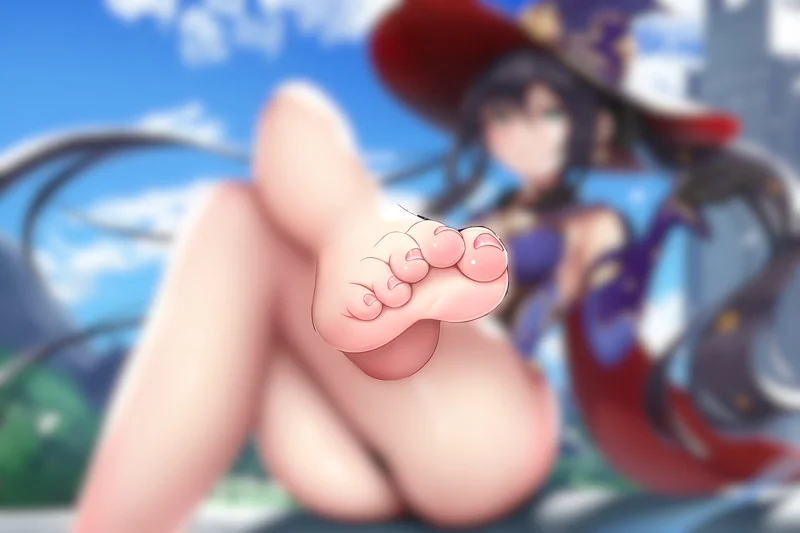 Fast strokes to uncensored feet