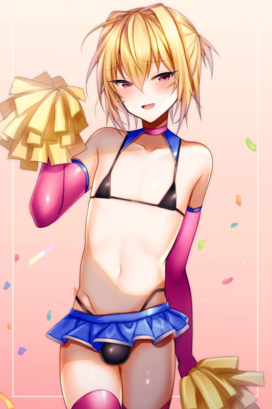 Crossdressing cheerleader!