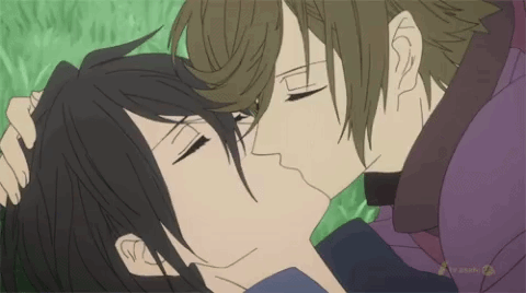 You kiss him passionately, rubbing your hands all over his muscular body.