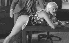Spank her exposed ass