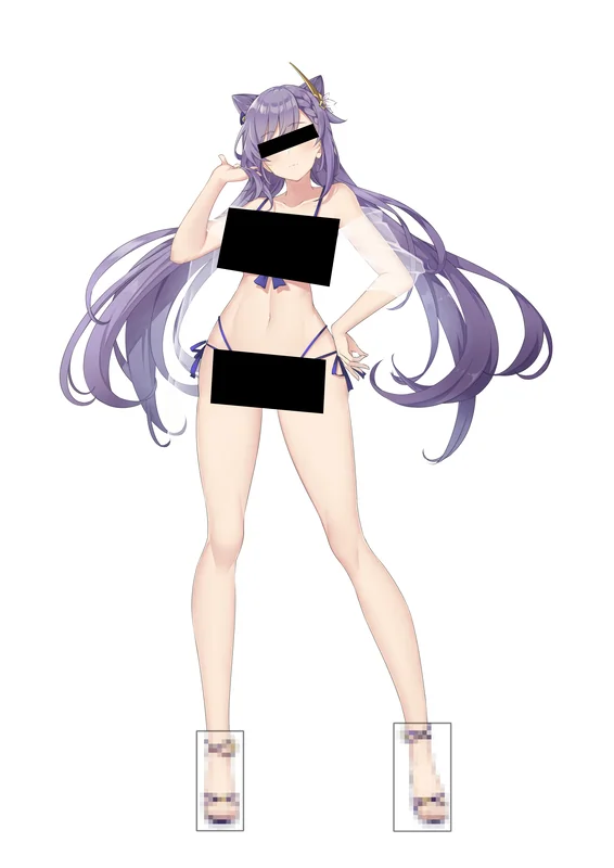 Even your feet are censored now! Is she even going to find something to stroke to?