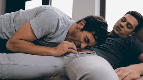 Blowjob through his pants