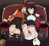 Tied tandem tickling!
