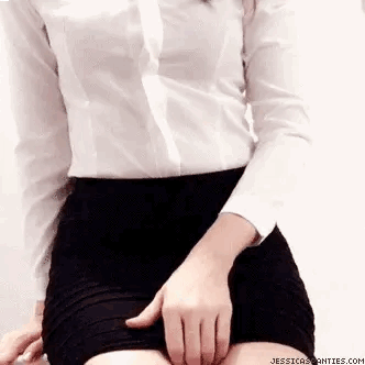 You suddenly grab your skirt and raise it over your hips, flashing your panties, absolutely sure it will drive your partner mad with lust!