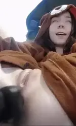 Anal dildo practice