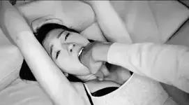 Make her gag on your fist