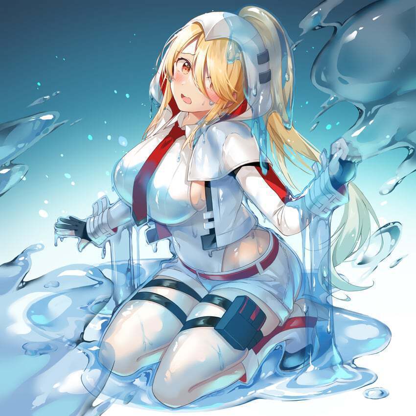 She's left covered in fresh sticky goo 