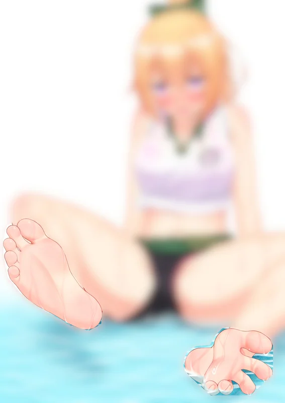 Fast strokes to uncensored feet