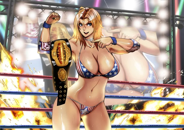 Hand held high, you pose with the championship belt. You’re the superior fighter and fucker! 