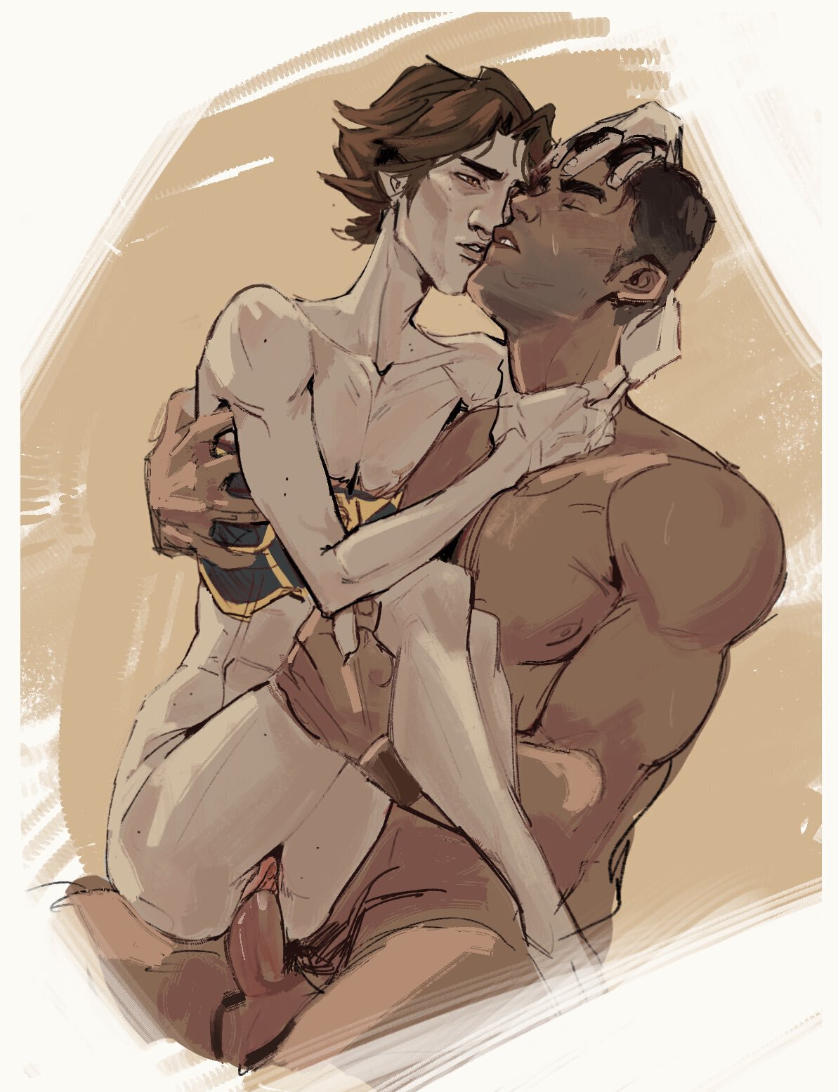 You sit on his cock and start riding him. You look in eachother's eye and smile, lost in the pleasure of this moment. Now, he is everything for you and you are everything for him