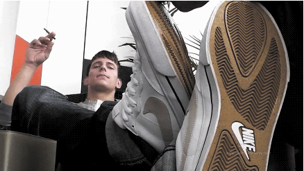 Clean his boot