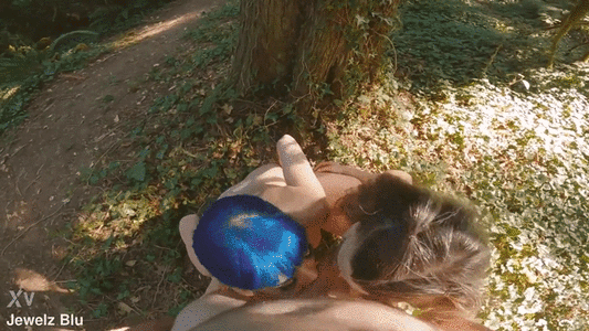 Suck him together outdoor
