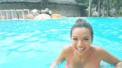 Enter the pool