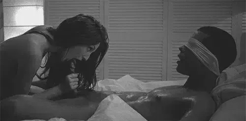 Blindfold him and tease him seductively