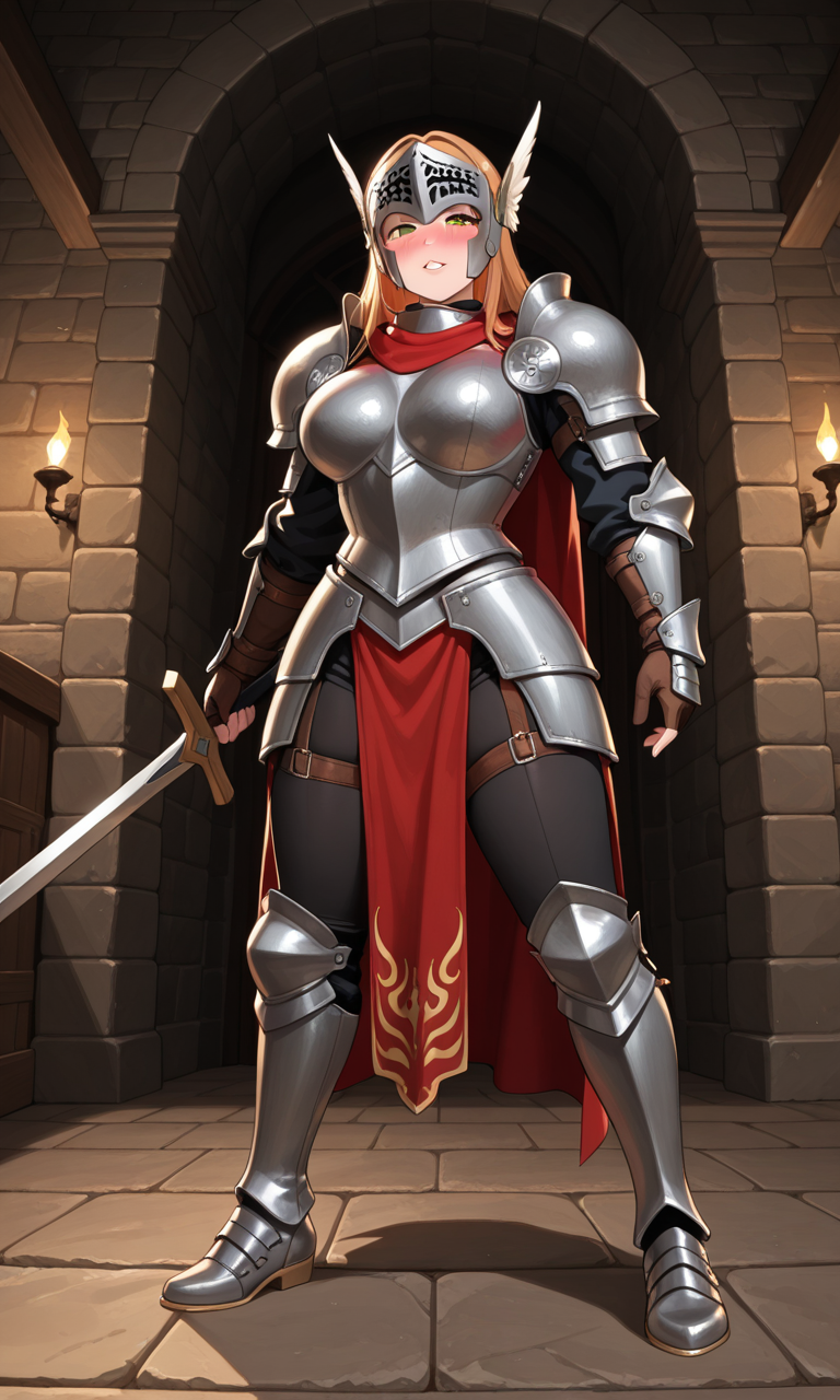 A esta Dungeon Guardian se le ha prohibido cualquier actividad sexual a menos que derrote a un aventurero ... ¿así que ahora mismo? Está decidida a reclamar la victoria, y tal vez algo más ~