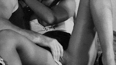 Kiss her neck and rub pussy