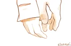 Gently hold their hand
