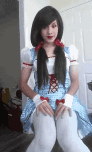 Cute femboy teasing