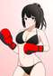 Lisa: seeking a private bikini boxing match inside the house